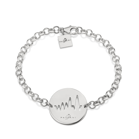 Moonlight Pulse bracelet, Sterling silver, Rhodium plating, ROLO chain