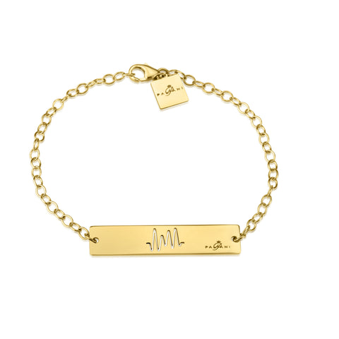 Horizon Pulse bracelet, Yellow Gold, 14K, ROLO chain