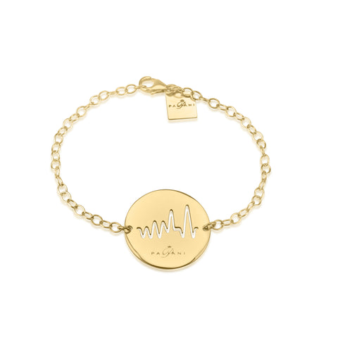Moonlight Pulse bracelet, White Gold, 14K, ROLO chain